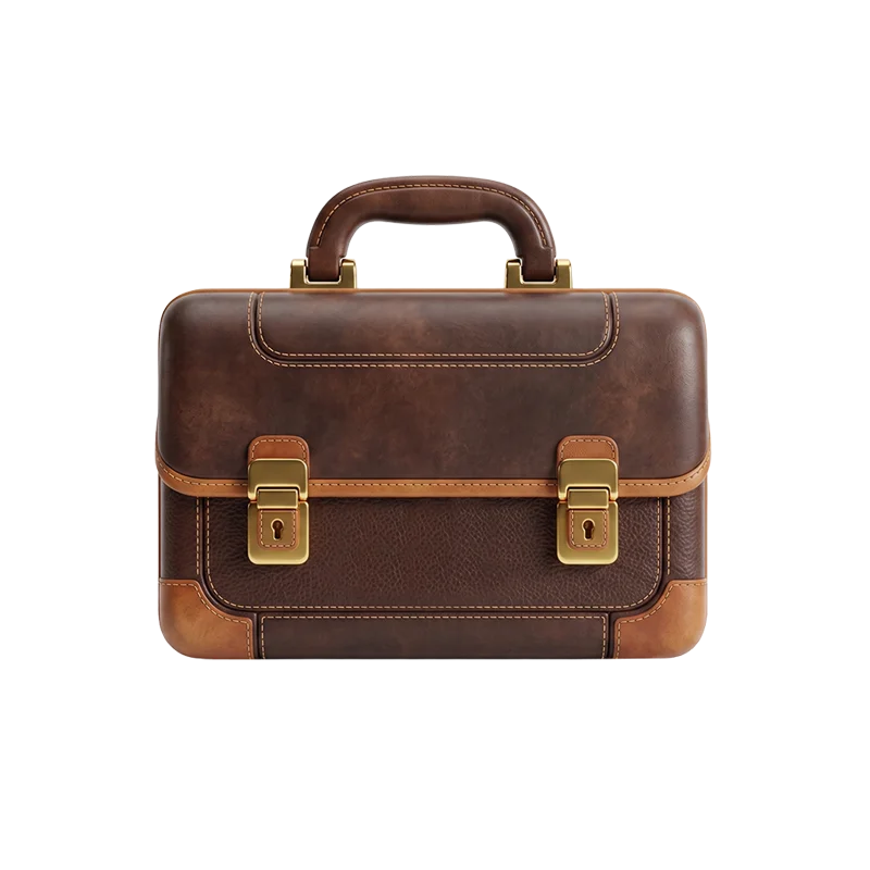 a 3d rendered briefcase emoji