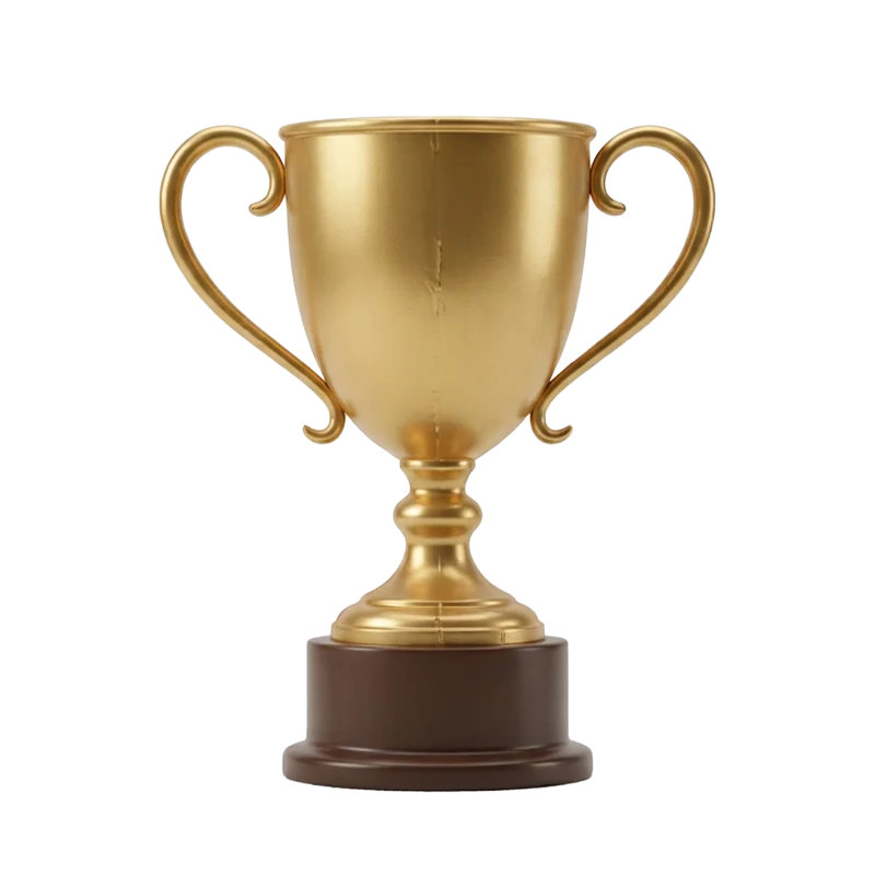 3d render of a plastic trophy emoji